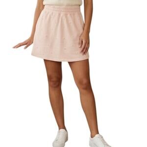 Live Well Lifestyle  Women's Cream Skirt With Faux Pearl Detail NWT Small